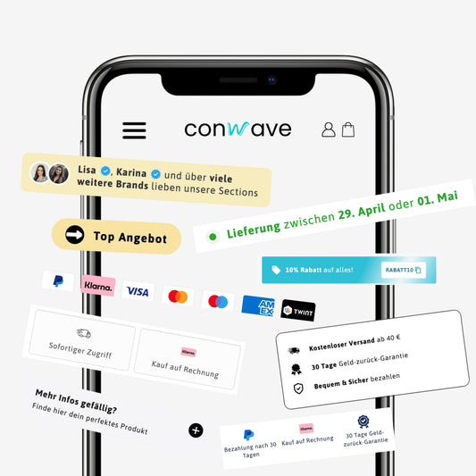 Produktseiten Conversion Sections