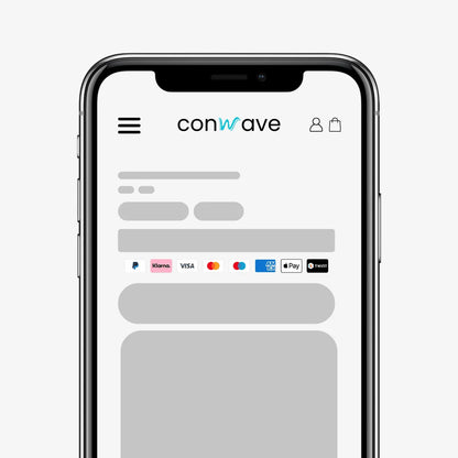 Vertrauenswürdige Zahlungsarten Icons im Shopify Store – Klarna, PayPal, VISA, Mastercard, Apple Pay und mehr für mehr Conversion