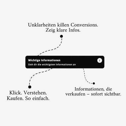 Shopify Popup – Produktdetails, Größenhinweise oder wichtige Infos im Popup anzeigen lassen.
