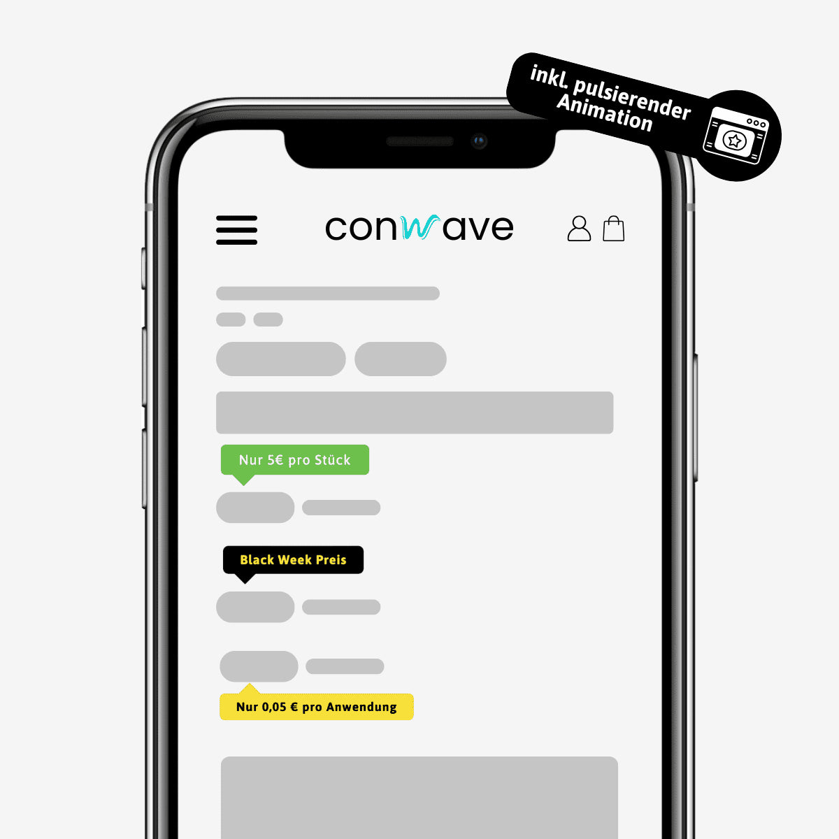Price Badge mit Animation